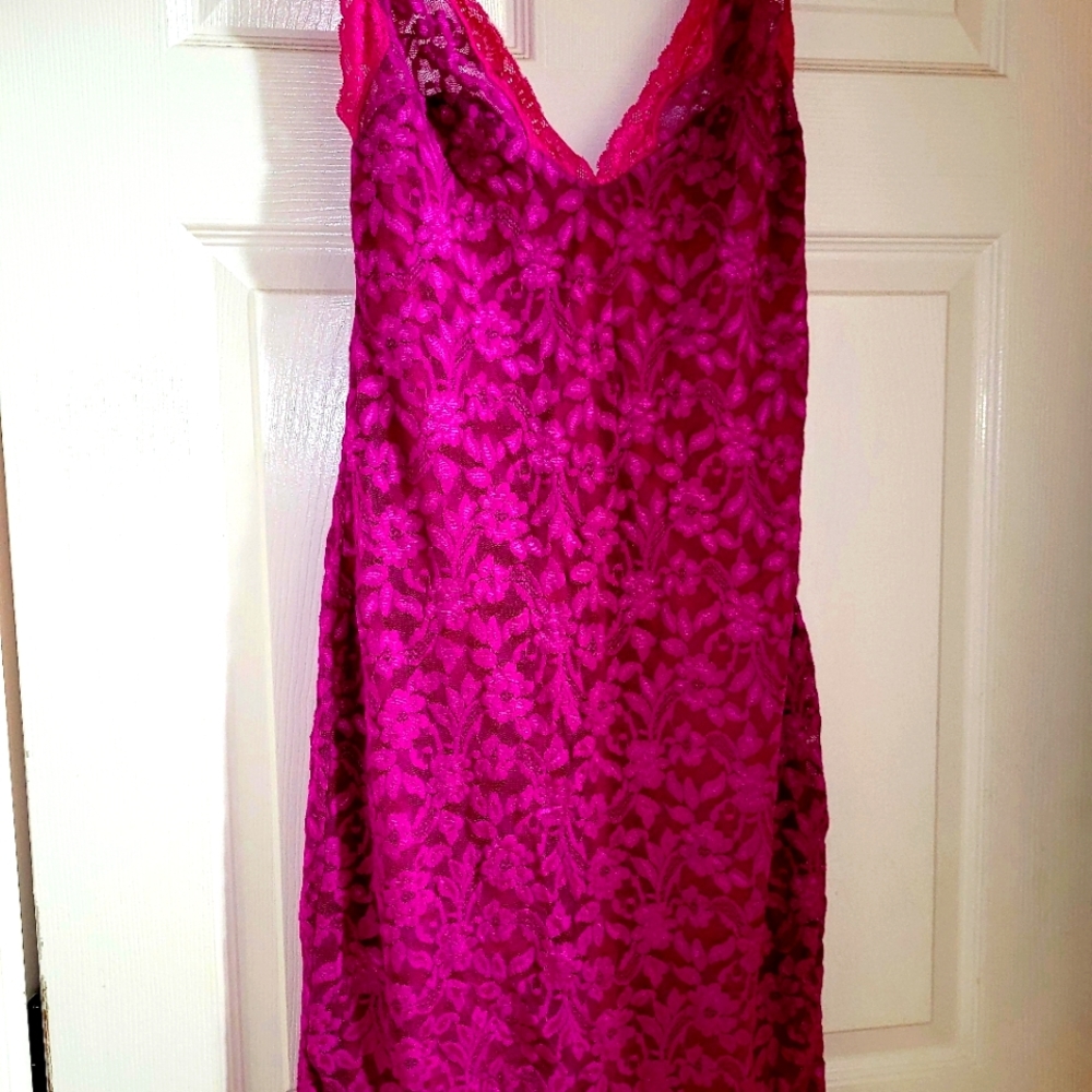 Lace, low back midi dress